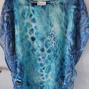 Shear, drapey top